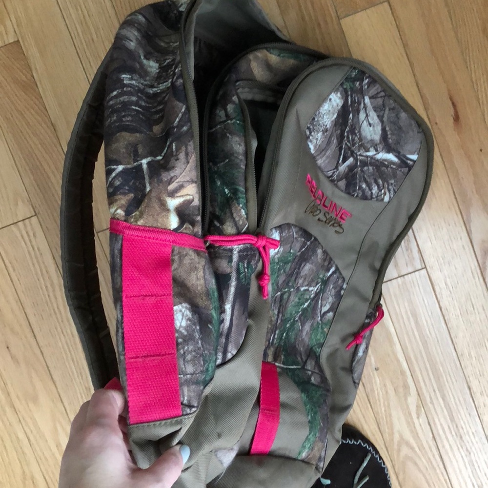 Pink and camo backpack!